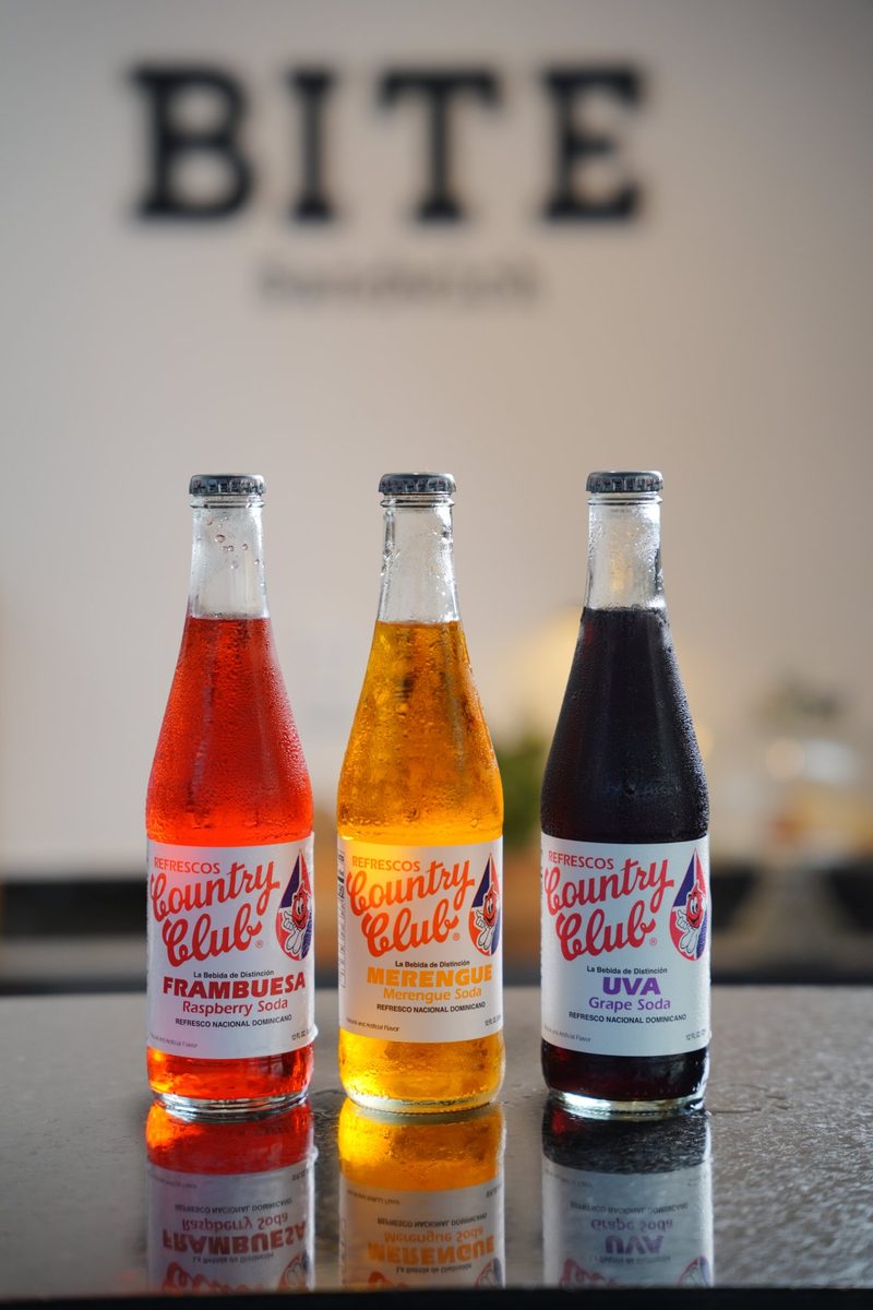 Country Club sodas Dominicanas at BITE Sandwich Miami - frambuesa merengue uva